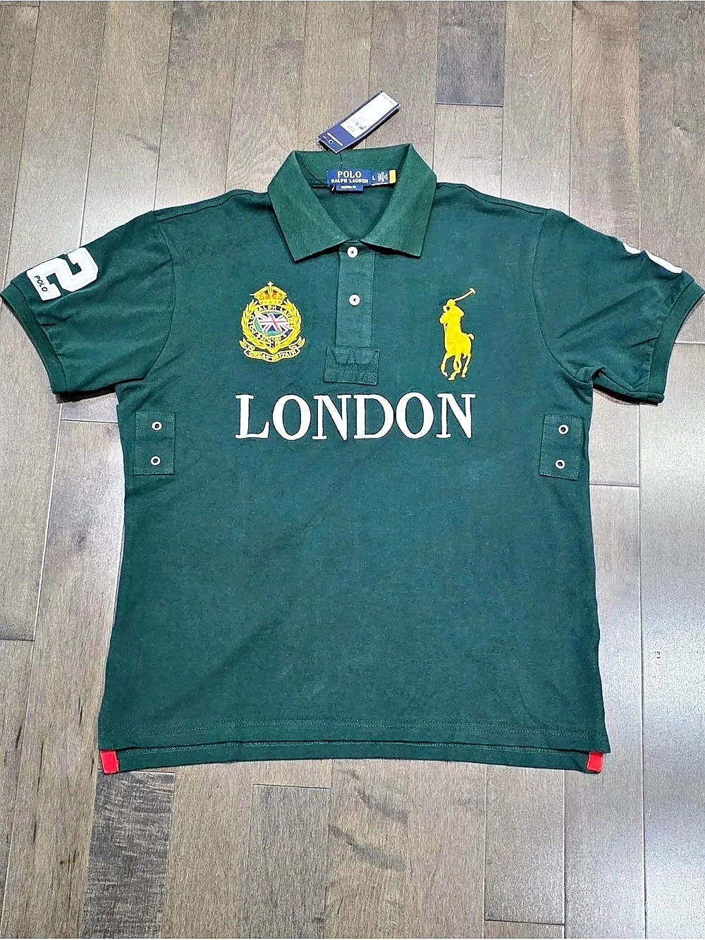 Polo Ralph Lauren Custom Slim Fit Polo Shirt Men's Green Polo Size Medium NWT